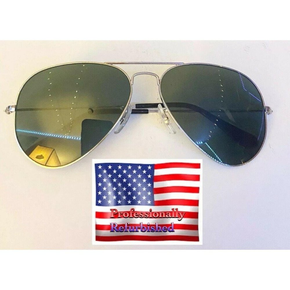Ray Ban RB3025 Silver Fashion Aviator with New POL